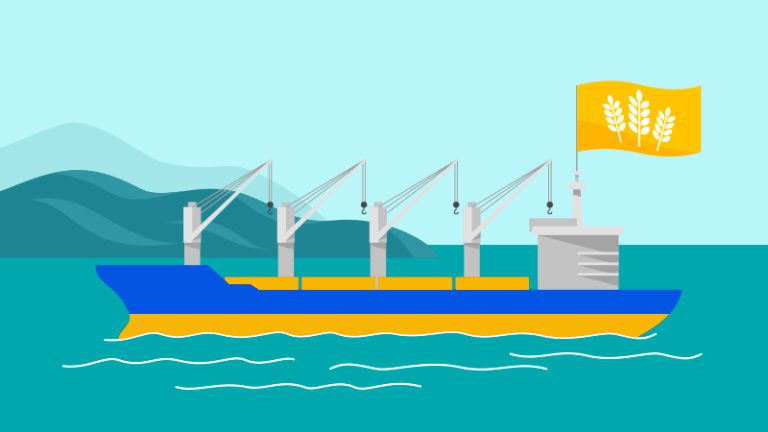 صادرات ۹۲ میلیون تن غله از طریق کریدور اوکراین  